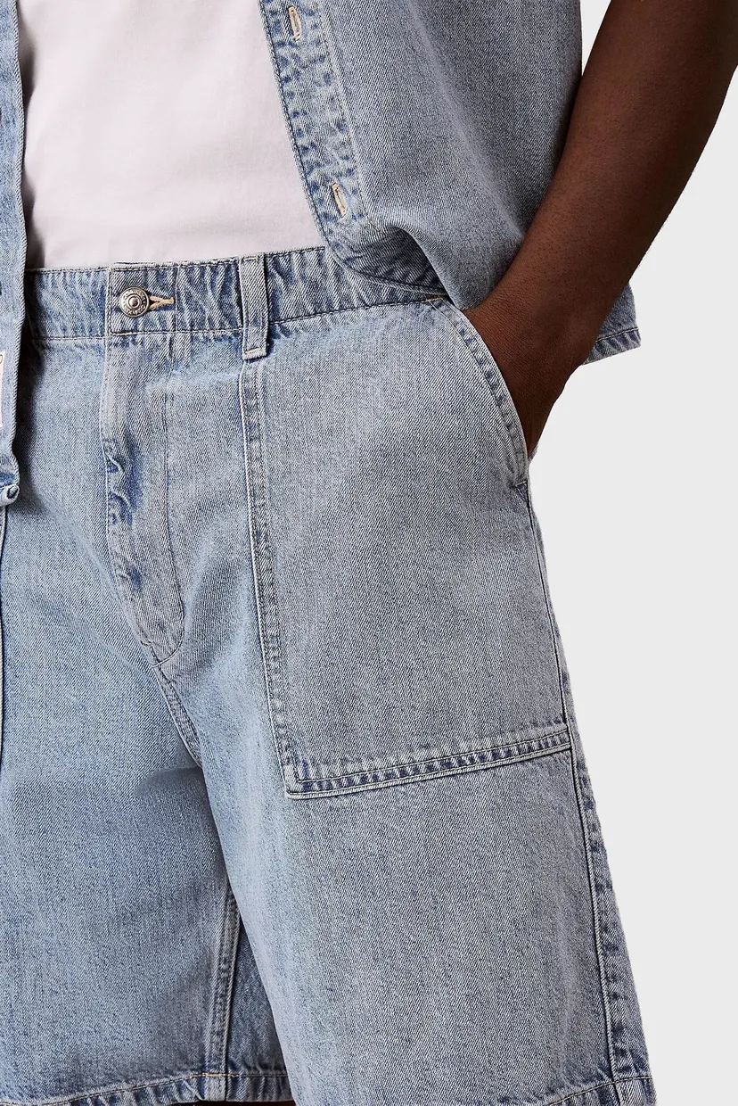 Шорты/LINEN DENIM UTLITY SHORT SHALLOW 5