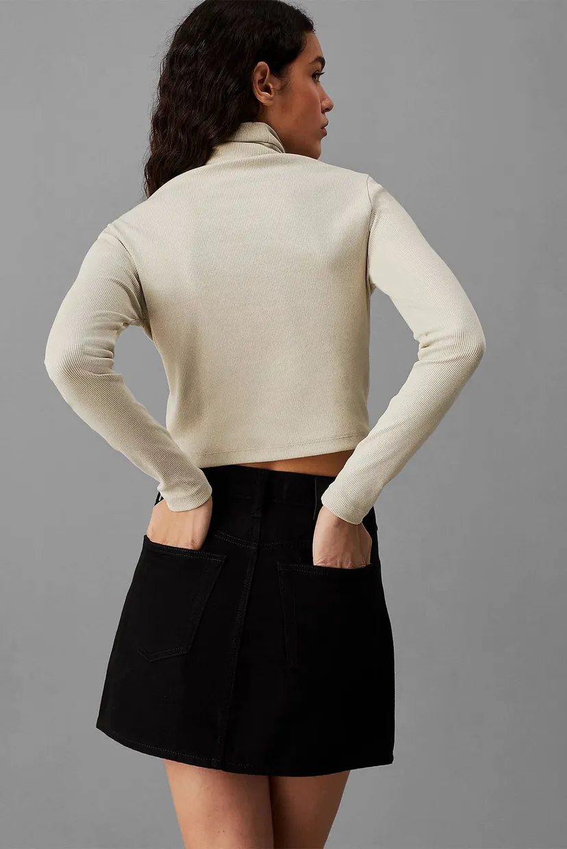 Лонгслив WOVEN LABEL RIB ROLLNECK 3