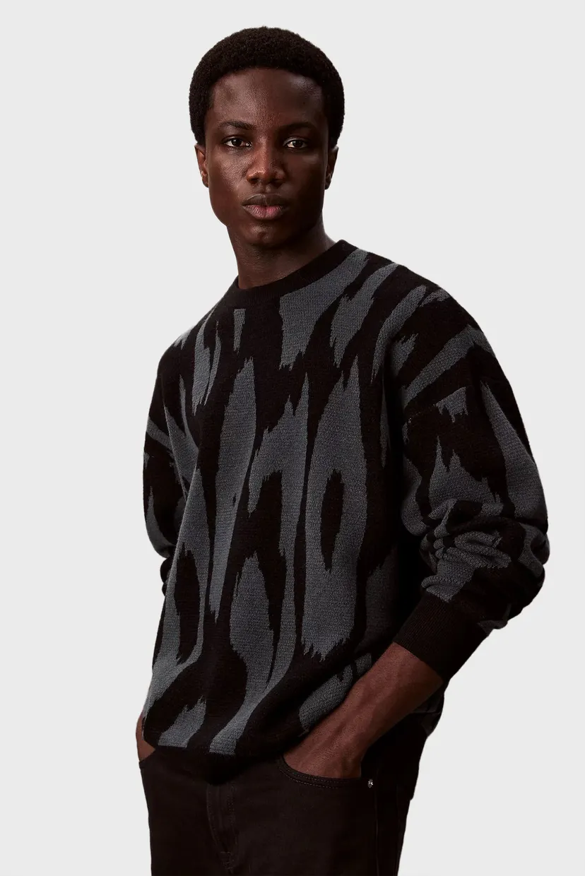 Sviter LS ABSTRACT JACQUARD CRWNK SWTR 6