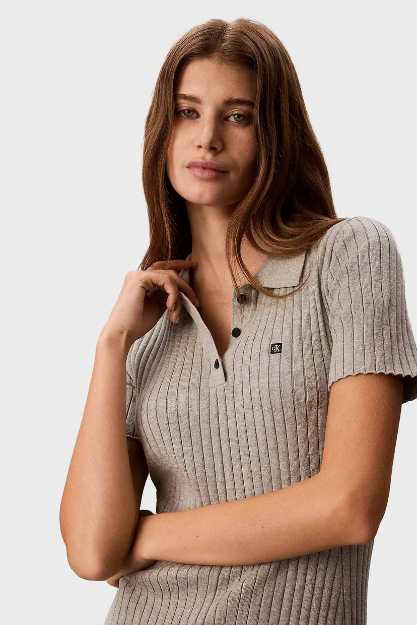 Платье COTTON RIB MINI FLARE DRESS 6