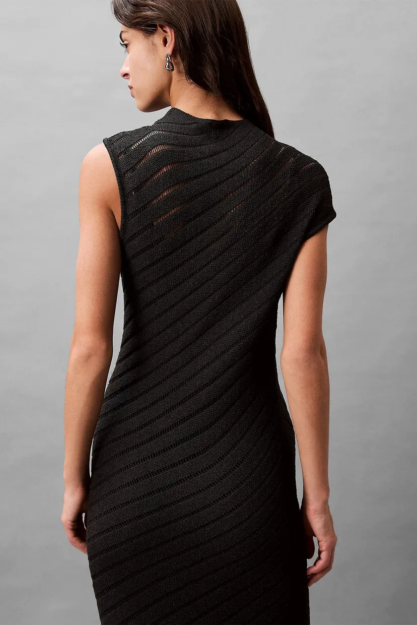 Koʻylak Textured Viscose Dress 5