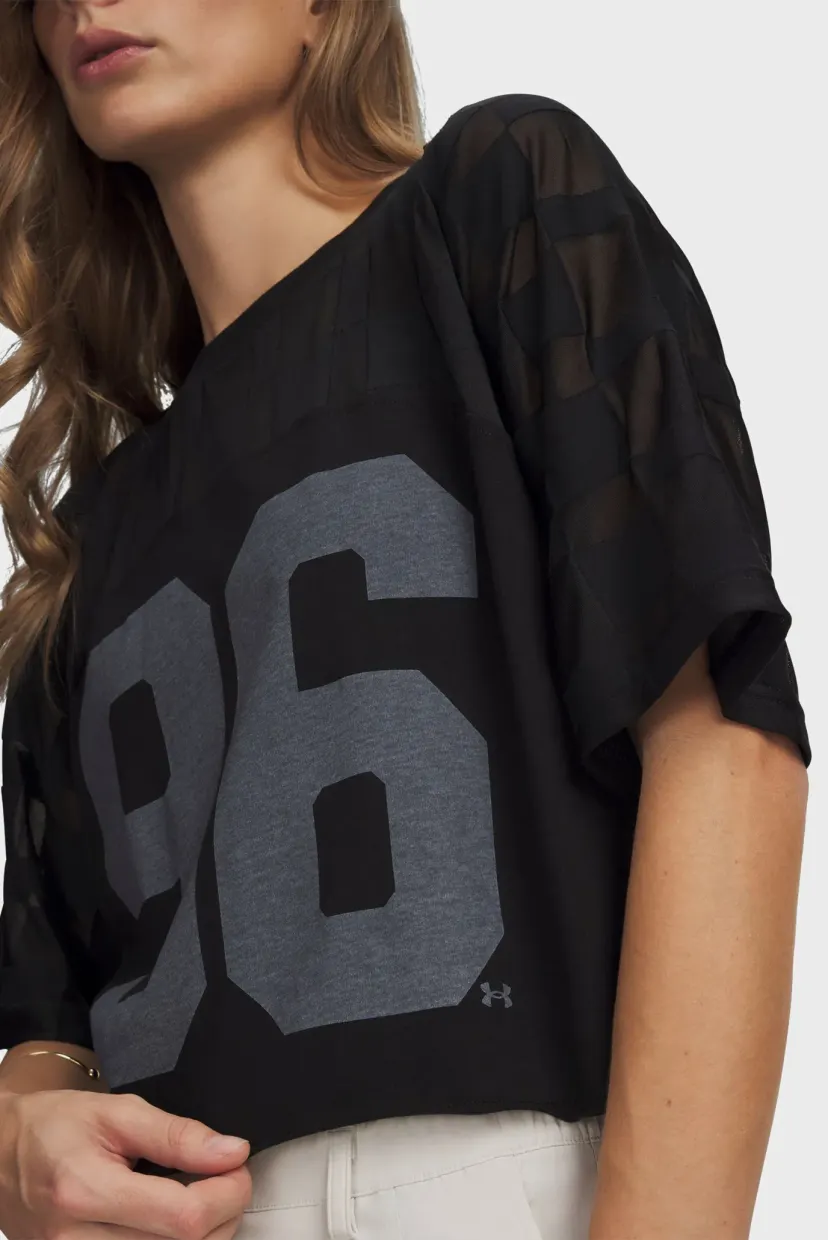 Футболка/UA Burnout 96 Tee-BLK 3