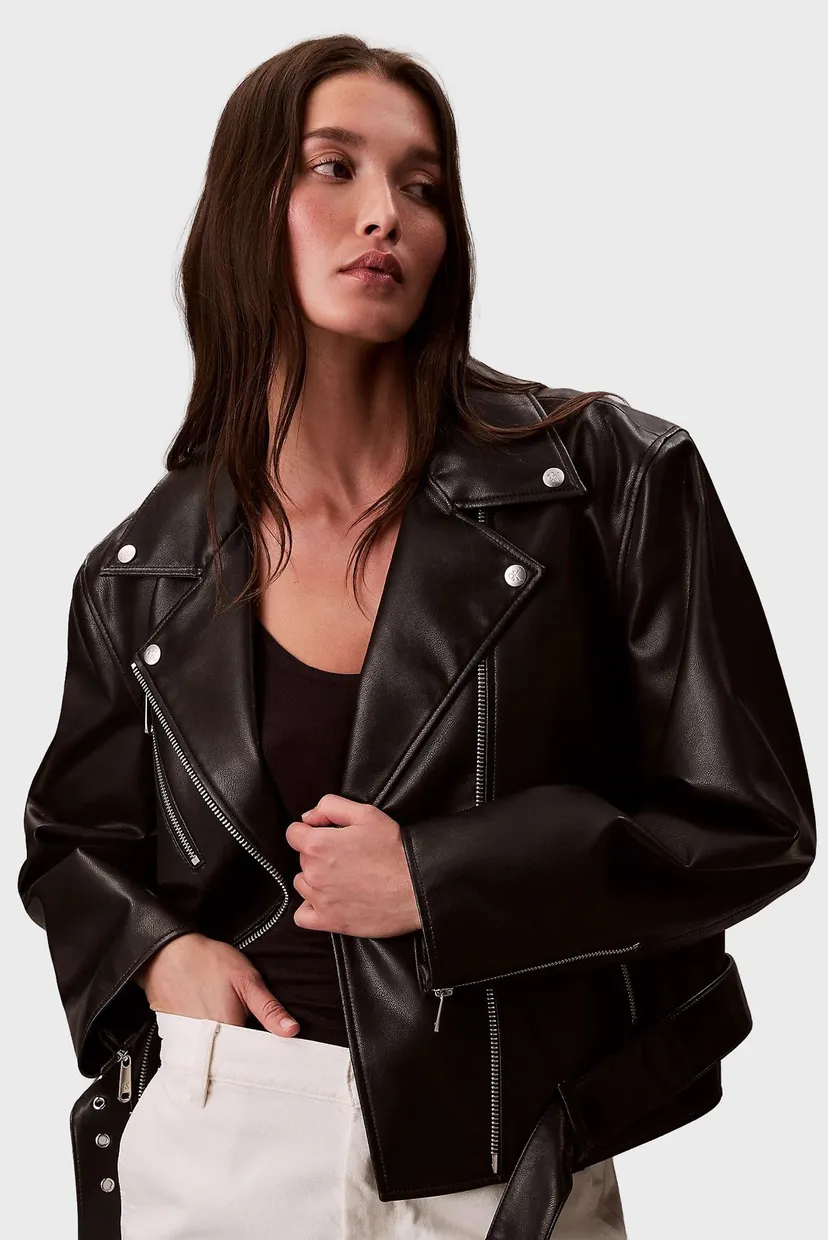 Kojali kurtka FAUX LEATHER MOTO JACKET W BELT 4