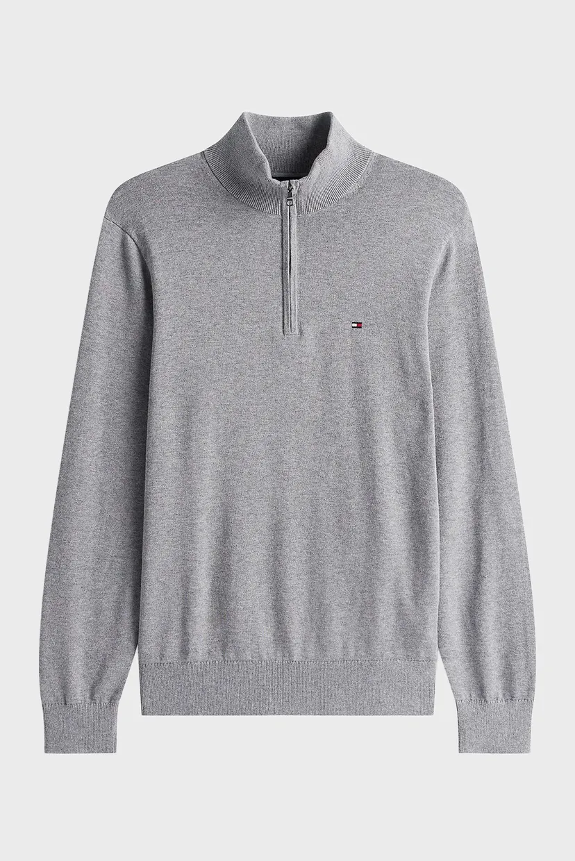 Свитер/ESSENTIAL COTTON ZIP MOCK 5