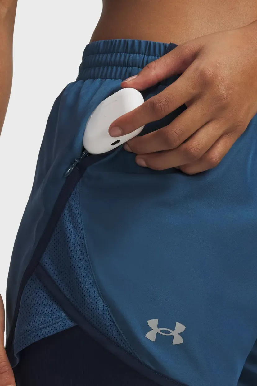 Шорты/UA Fly By 2-in-1 Shorts-BLU 4