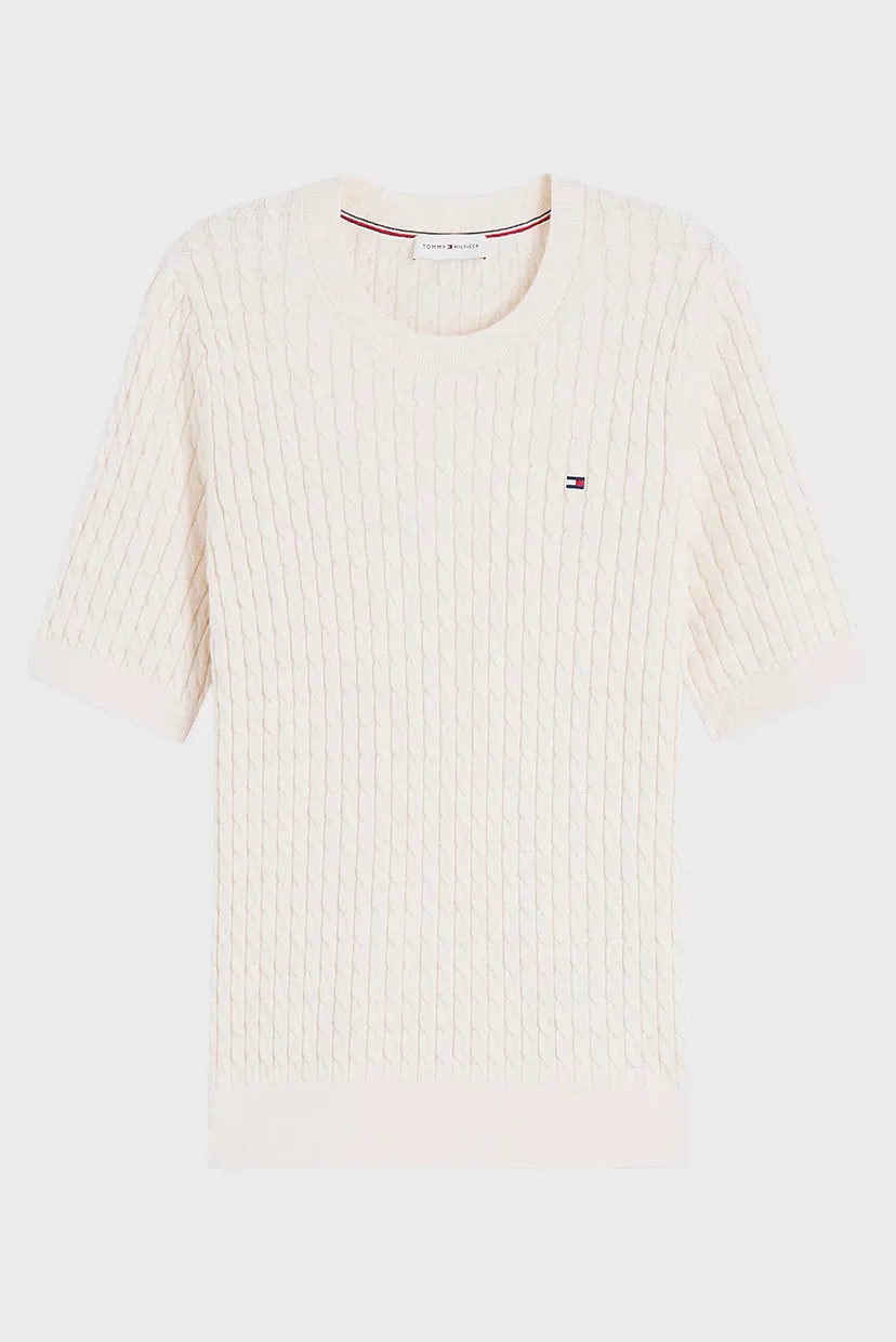 Свитер/COTTON CABLE FINE C-NK S/S SWT 6