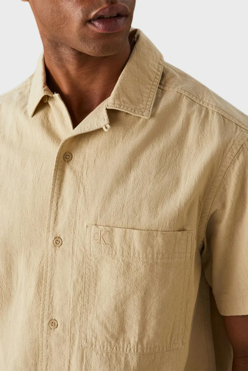 Рубашка с коротким рукавом TEXTURED COTTON SS SHIRT 4