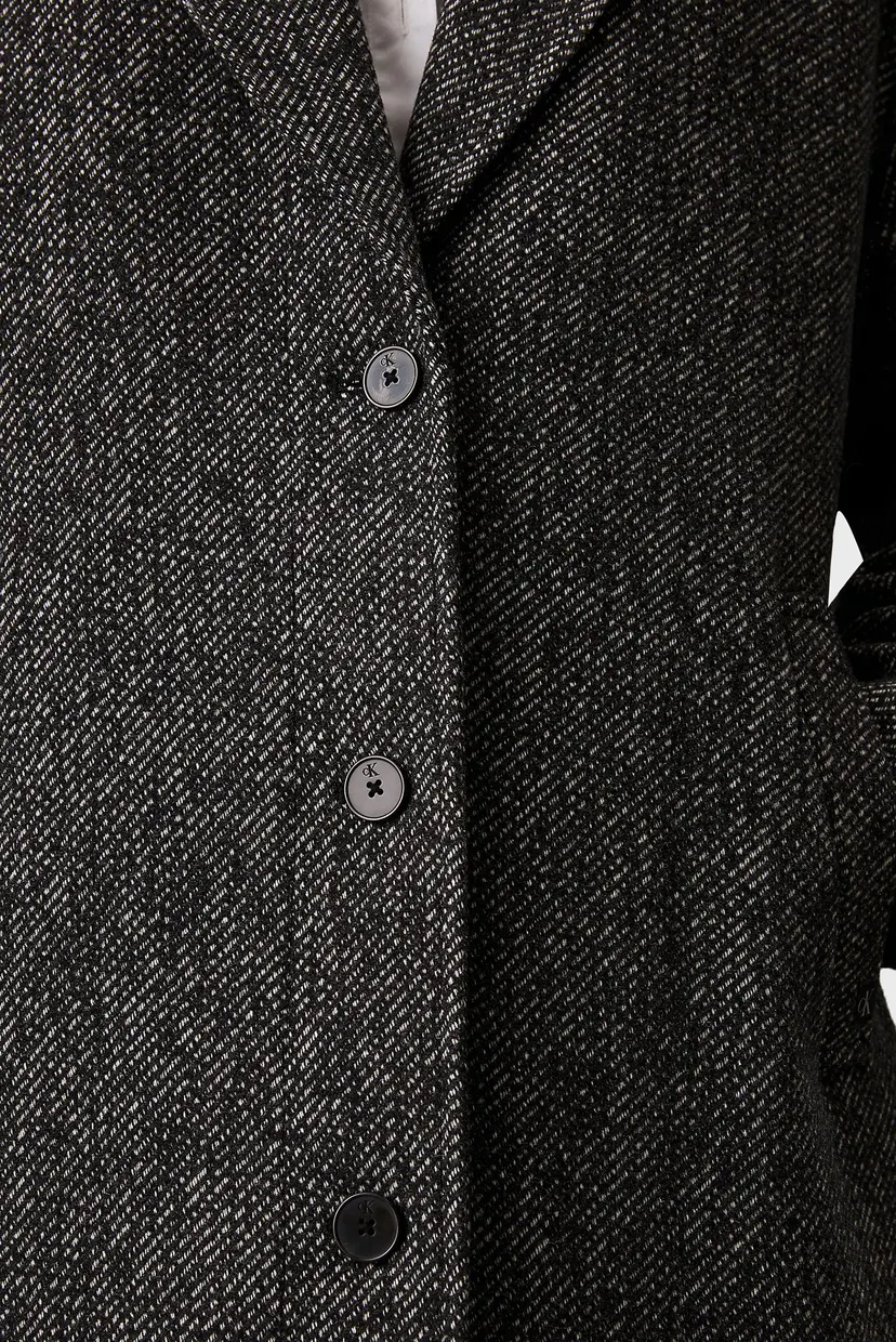 Palto MELANGE LONG WOOL COAT 4