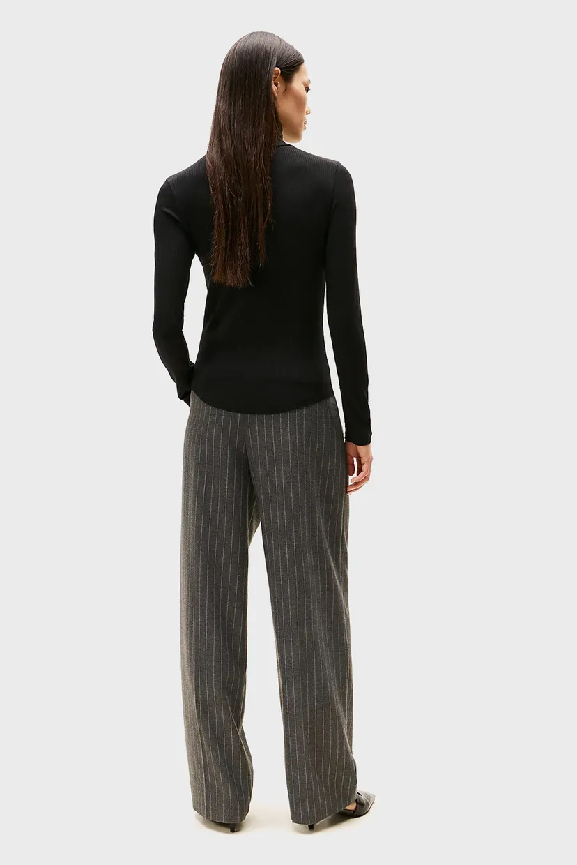 Uzun yengli futbolka SLIM 5X2 RIB ROLL-NK LS 3