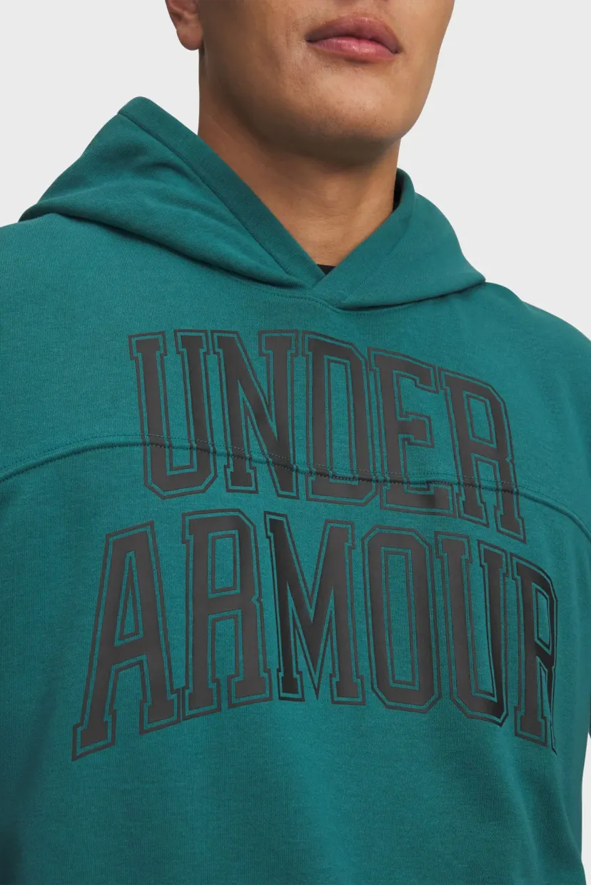 Hudi/UA Rival LW Graphic Hoodie-GRN 3