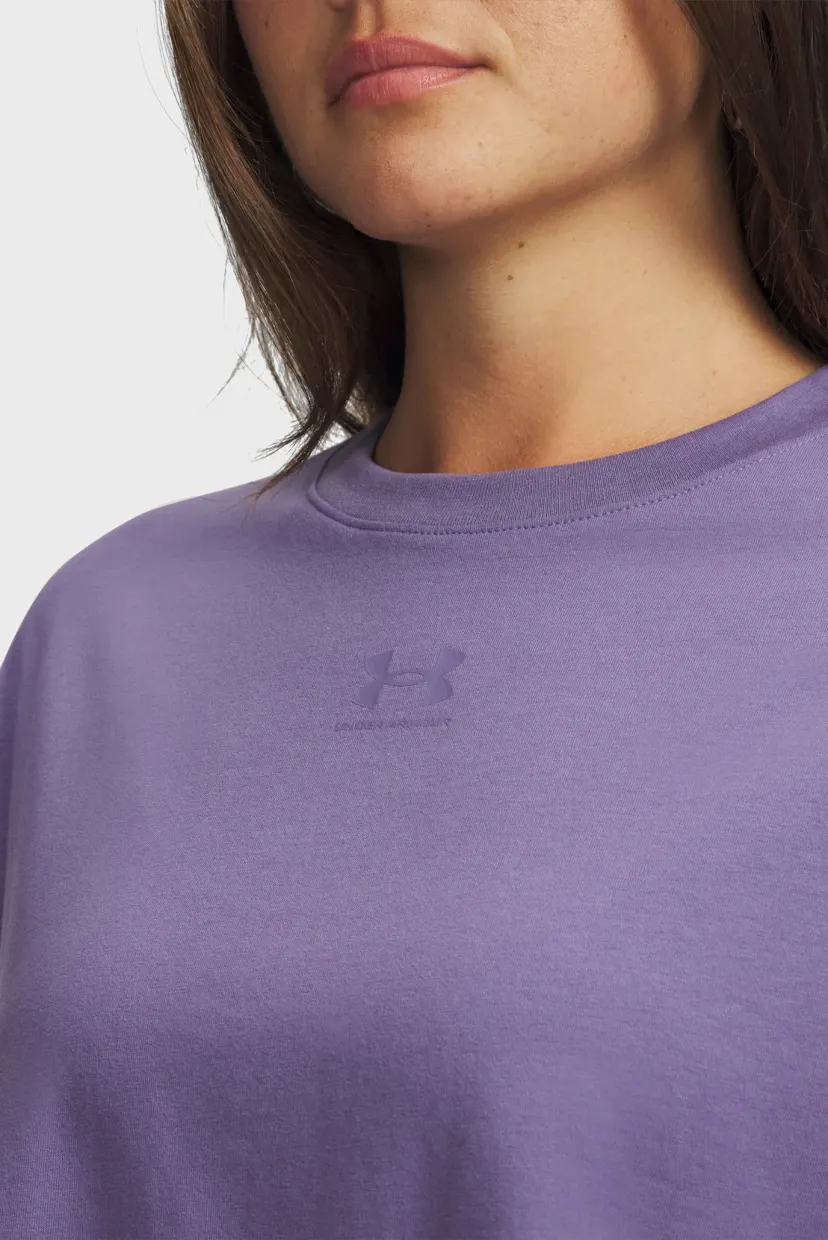 Футболка/UA Rival Boxy Tee Solid-PPL 3