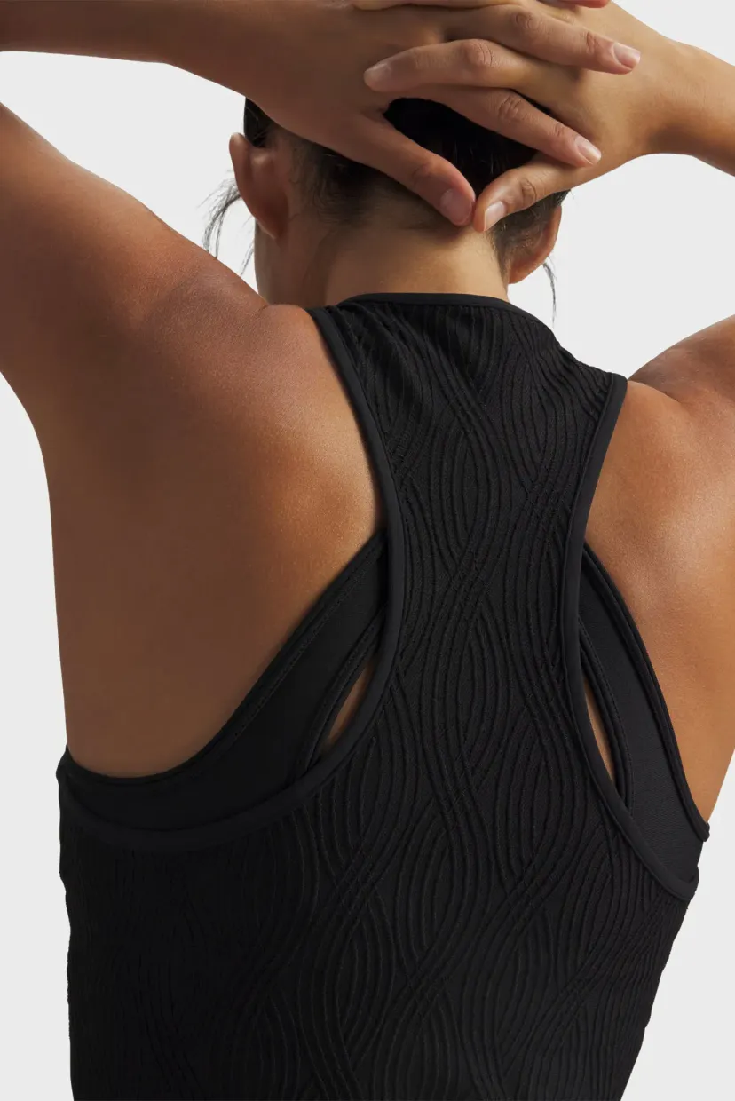 Mayka/UA Halo Jacquard Knit Tank-BLK 3