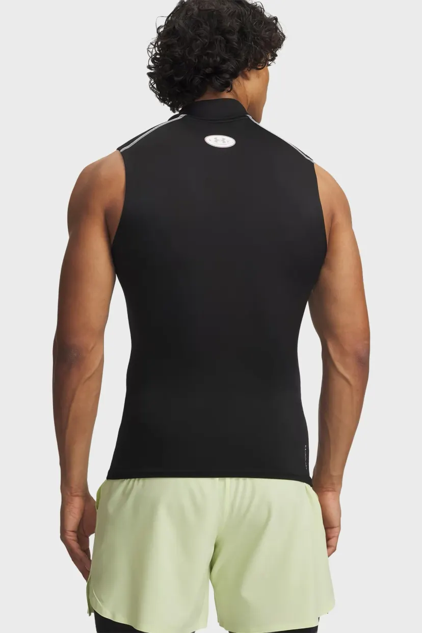 Майка/UA HG Elite Sleeveless Mock-BLK 3