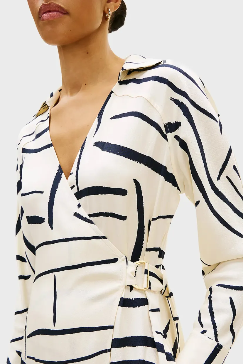 Платье VIS TWILL MIDI V-NK DRESS LS 3