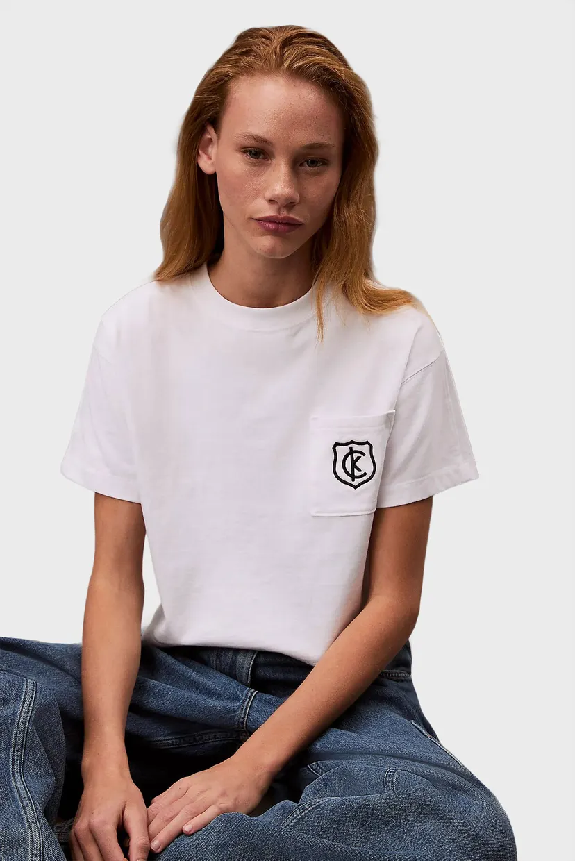 Futbolka SS BOXY CK CREST CROP POCKET TEE 4