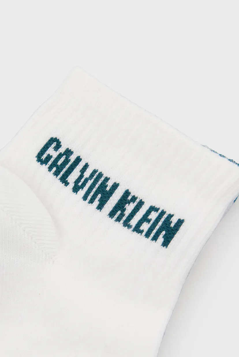 Носки/CK MEN QUARTER 2P LOGO STRIPE 3