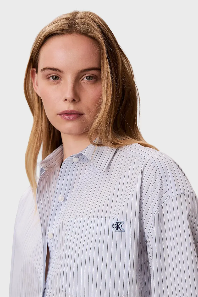 Рубашка/YARNDYE COTTON POPLIN CROPPED SH 4