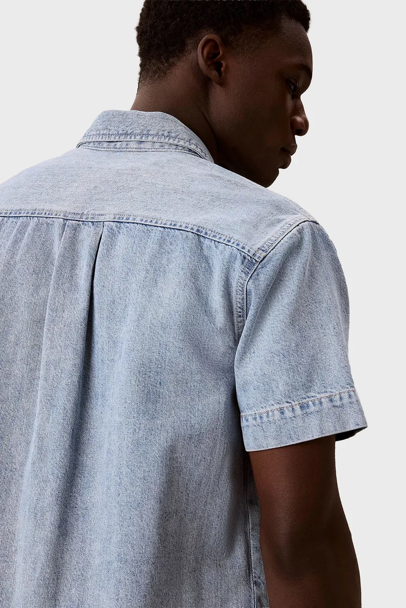 Рубашка с коротким рукавом/SS LINEN DENIM UTILITY SHIRT SHA 5
