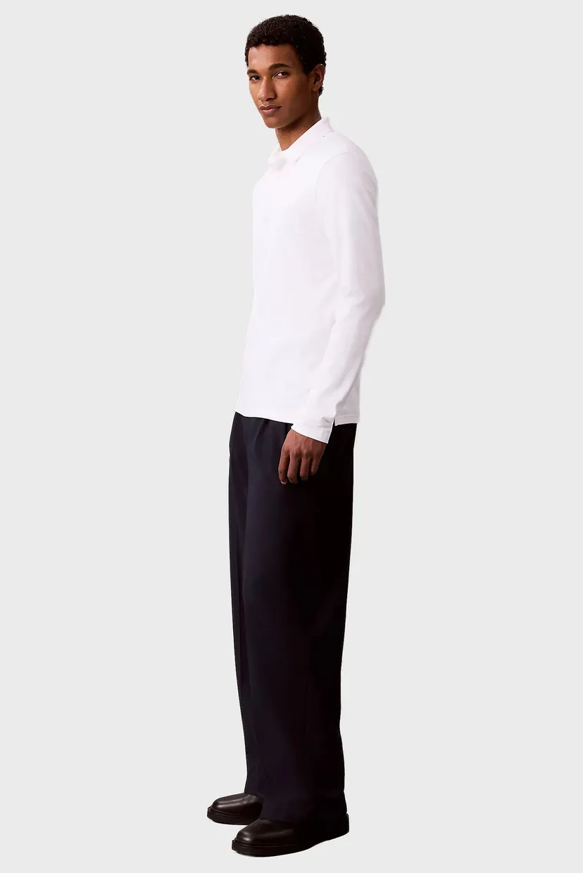 Поло с длинным рукавом LS SLIM SUPIMA LOGO PATCH POLO 3