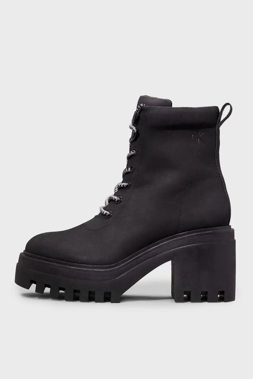 Botilyonlar CHUNKY HEELED ZIP BOOT LTH 7