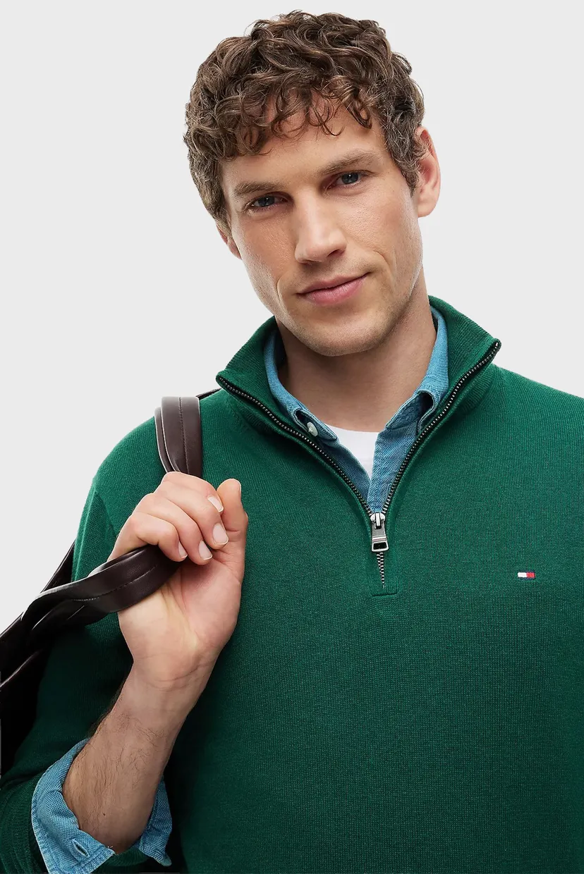 Свитер/PIMA ORG CTN CASHMERE ZIP MOCK 4
