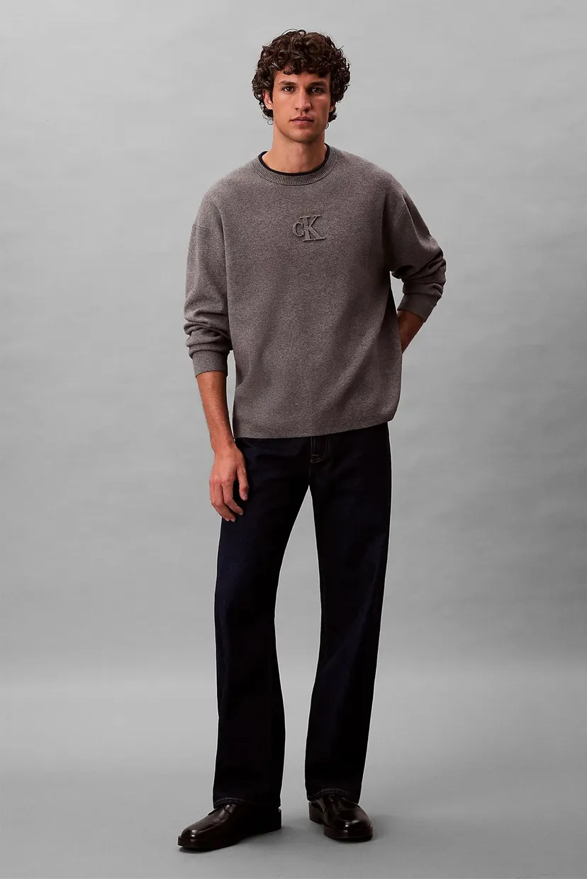 Sviter LS EMBOSSED LOGO CREWNK SWEATER 3