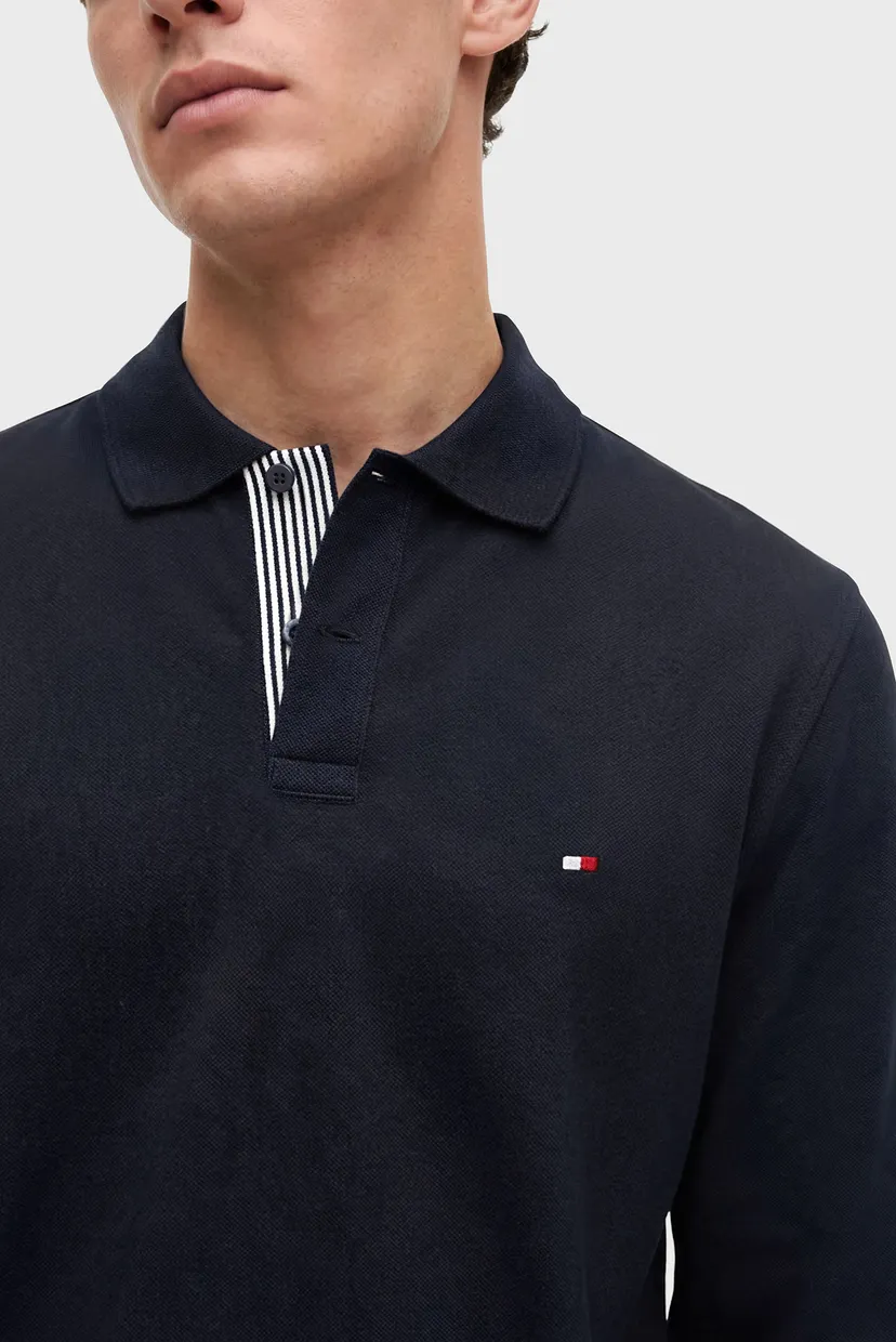 Поло с длинным рукавом/LS MERCERISED JACQUARD REG POLO 4