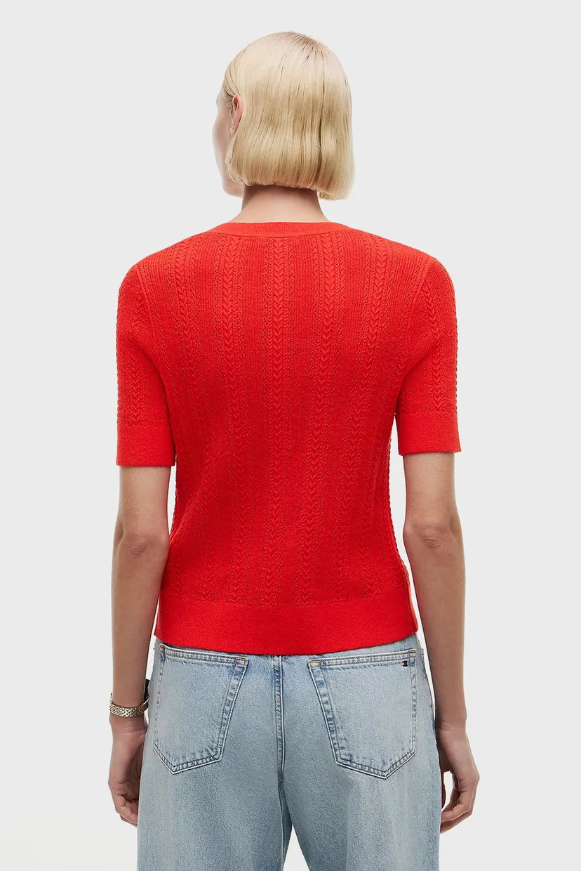 Свитер SUMMER CABLE C NK CARDI S S 3