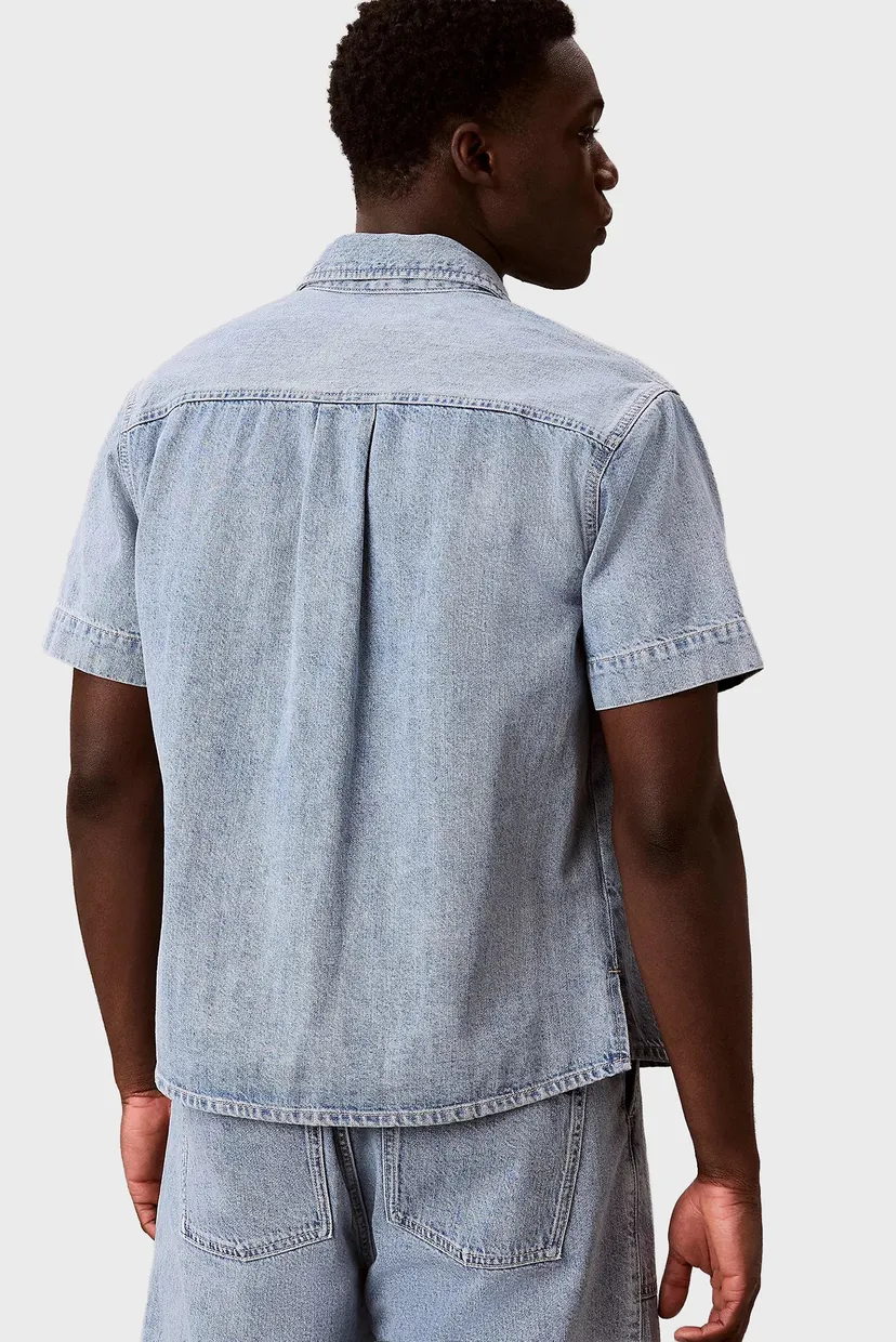 Рубашка с коротким рукавом/SS LINEN DENIM UTILITY SHIRT SHA 3