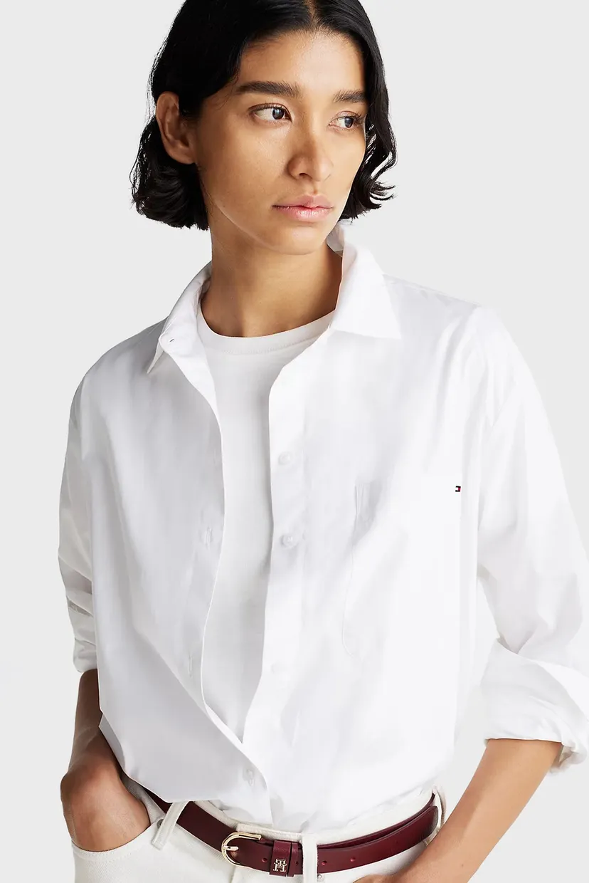Рубашка/ESS POPLIN EASY FIT SHIRT 4