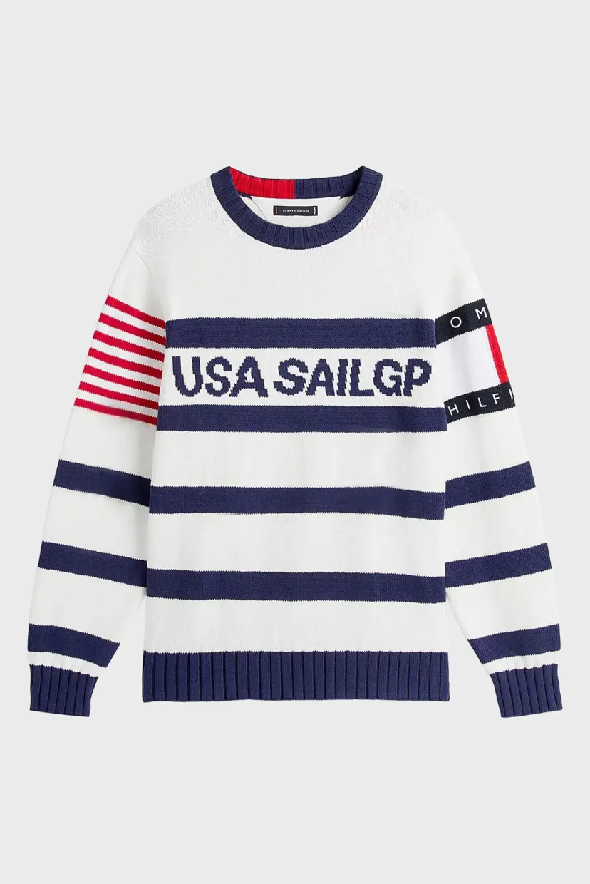 Sviter US SAILGP MARINE STRIPE CREWNECK 5