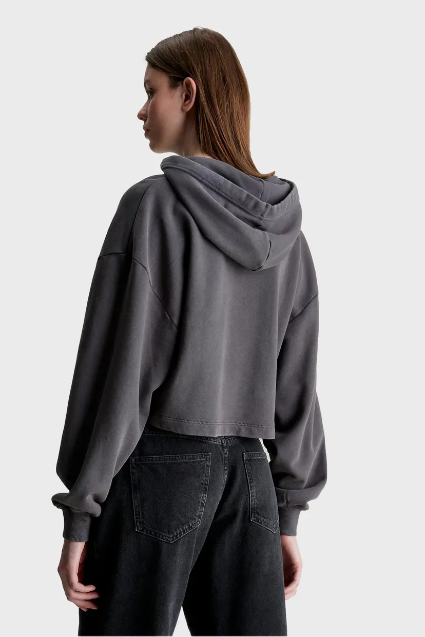 Hudi WASHED WOVEN LABEL HOODIE 3