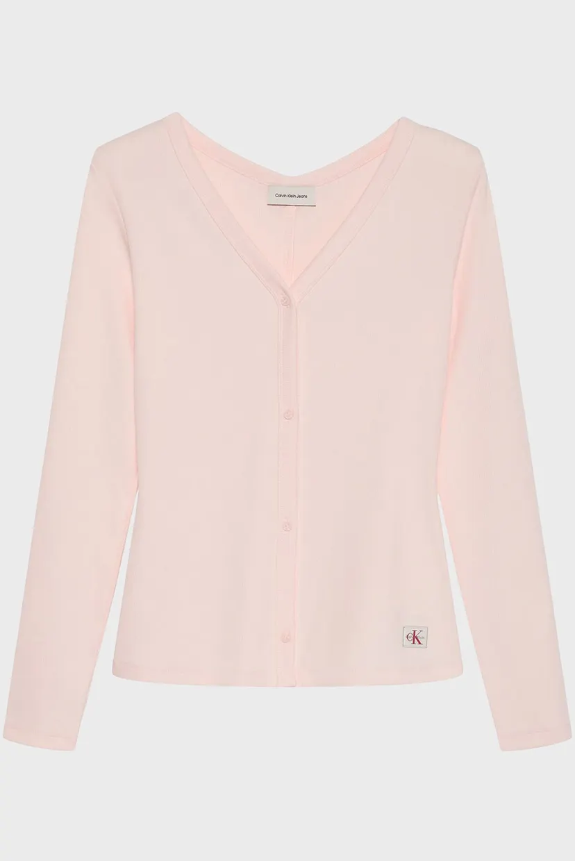 Лонгслив LS WOVEN LABEL BABY RIB BUTTON F 4
