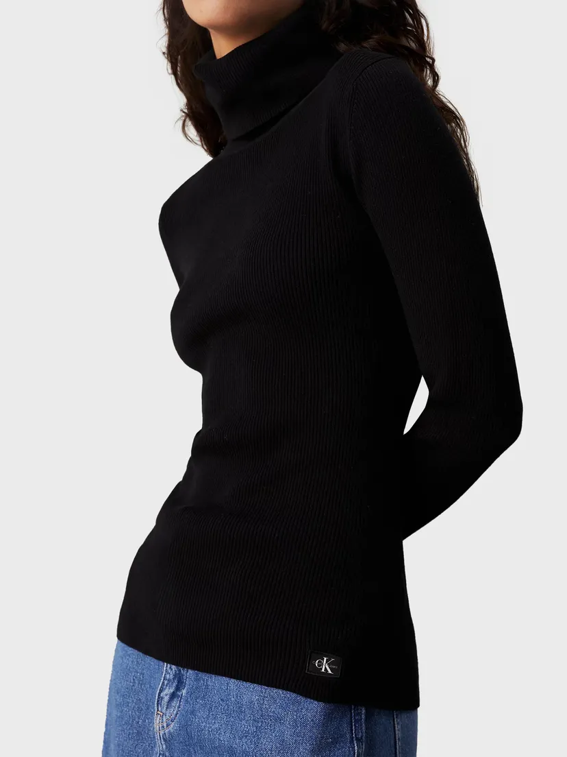 Гольф WOVEN LABEL ROLL NECK SWEATER 4