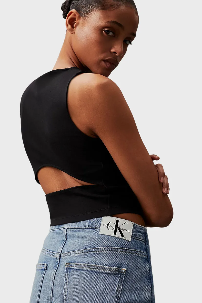 Yubka BUCKLE WRAP A-LINE DENIM SKIRT 4