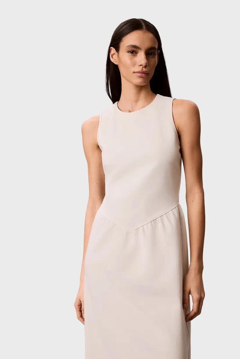 Koʻylak SL INTERLOCK CREW NK FLARE MIDI 4
