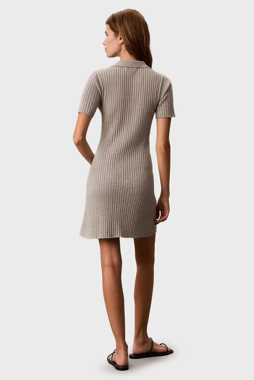 Платье COTTON RIB MINI FLARE DRESS 4