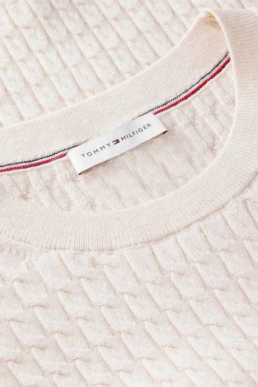 Свитер/COTTON CABLE FINE C-NK S/S SWT 5