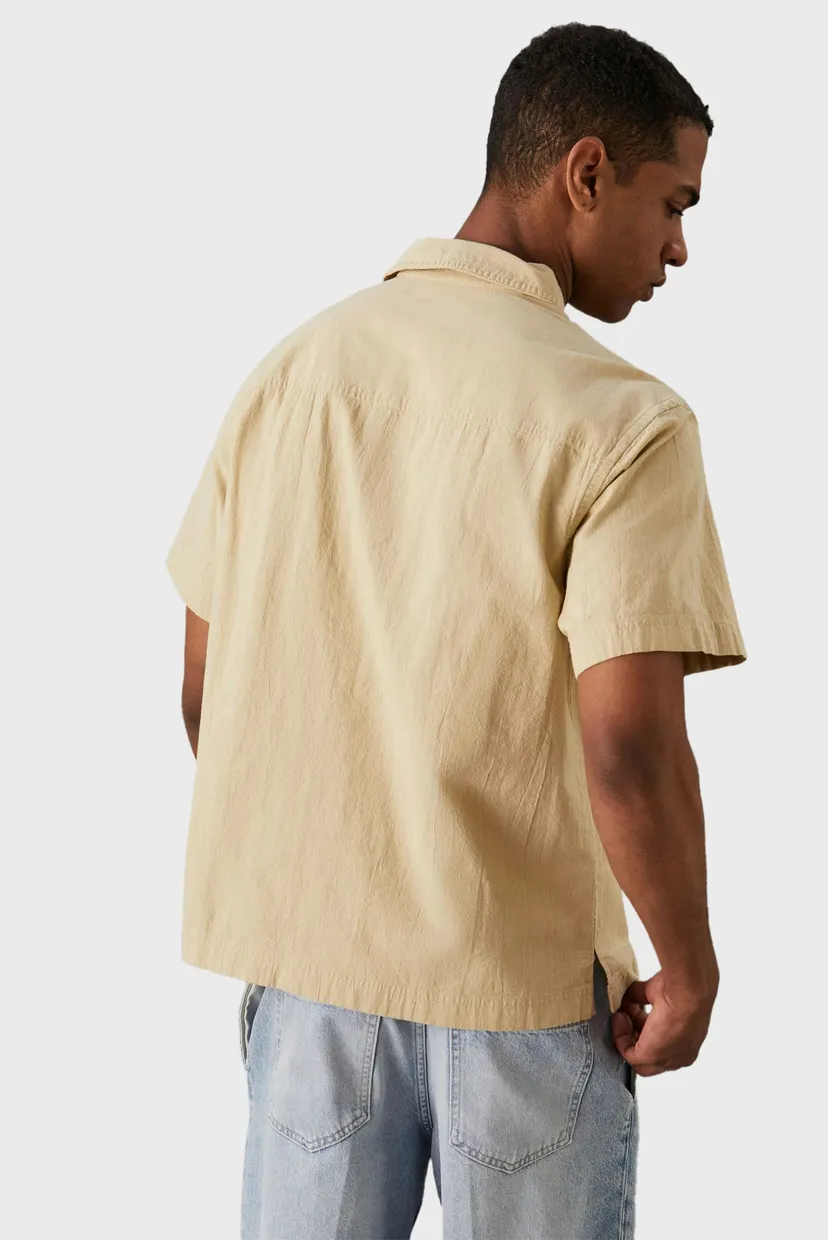 Рубашка с коротким рукавом TEXTURED COTTON SS SHIRT 3
