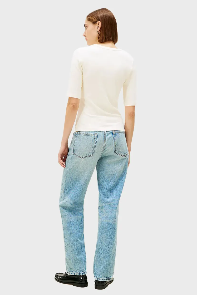 Футболка/SLIM 5X2 RIB C-NK 1/2 SLV 3