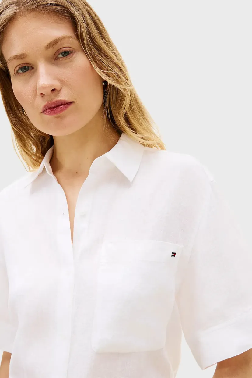 Рубашка с коротким рукавом/ESS LINEN SS SHIRT 4