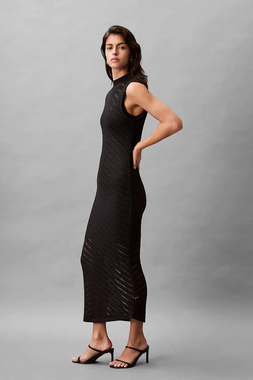 Koʻylak Textured Viscose Dress 3