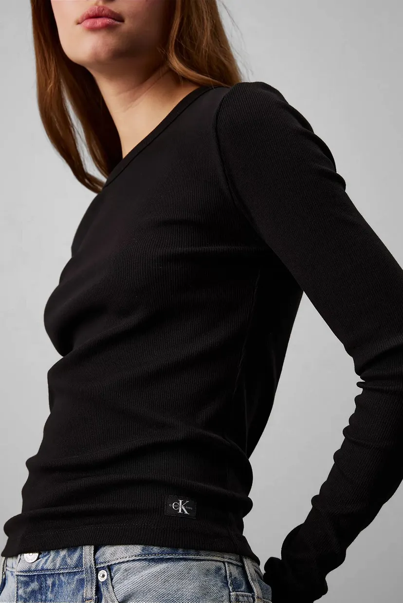 Uzun yengli futbolka WOVEN LABEL RIB LONG SLEEVE 4