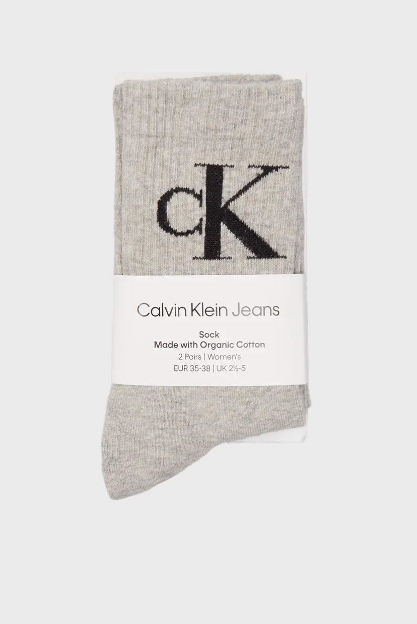 Носки/CKJ WOMEN SOCK 2P MONOGRAM 3