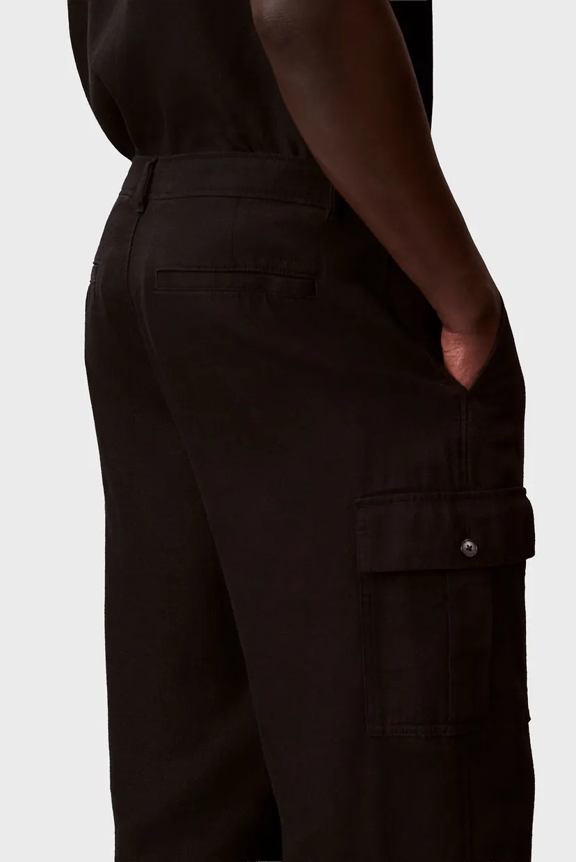 Ishton/RELAXED STRAIGHT LINEN CARGO PAN 4