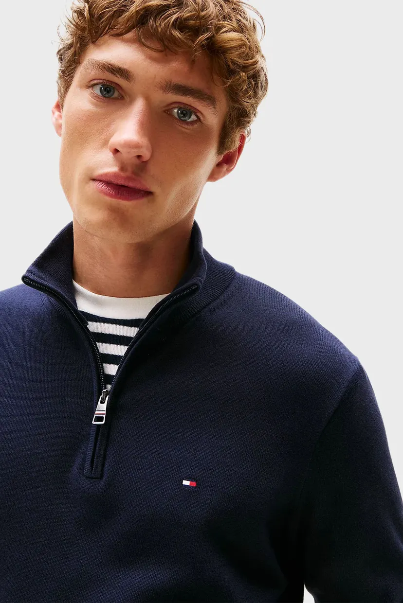 Свитер ESSENTIAL COTTON ZIP MOCK 4