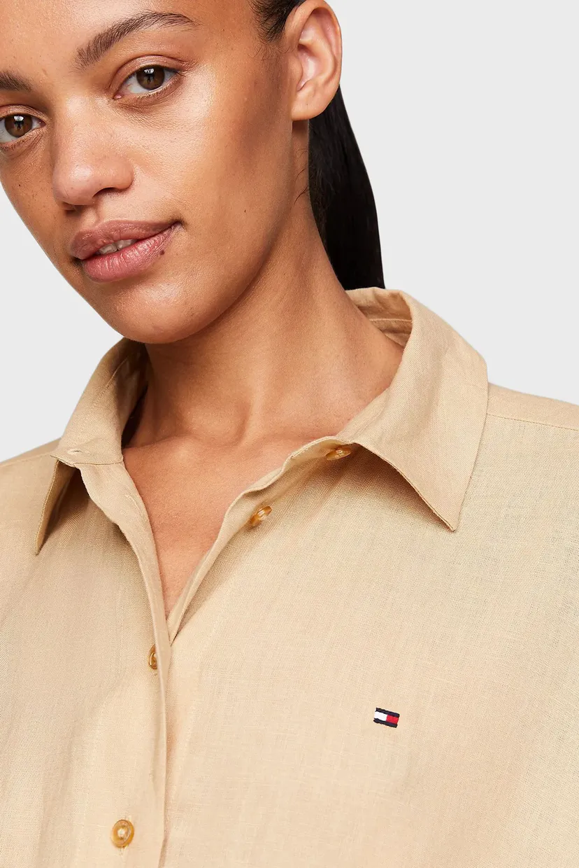 Koʻylak LINEN SS MIDI SHIRT DRESS 4