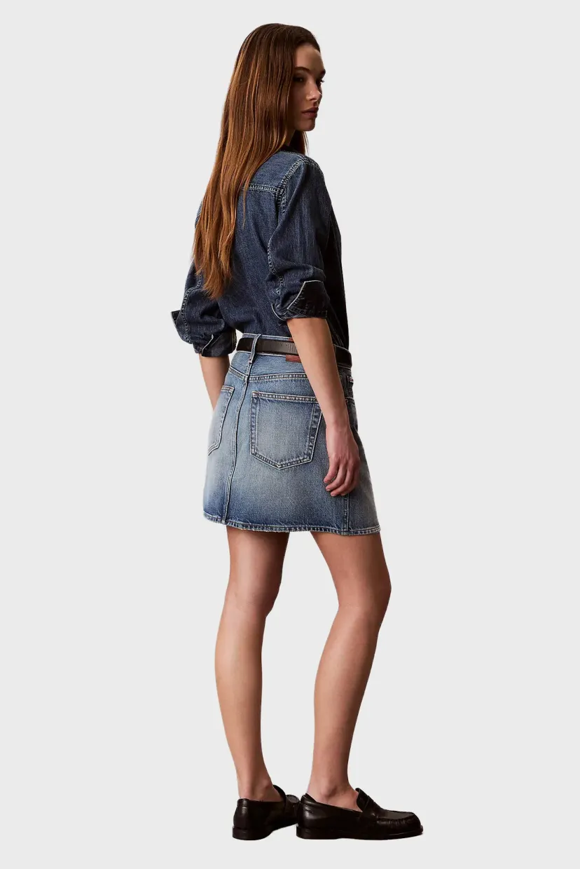Юбка/90S MINI SKIRT BASSET BLUE 4
