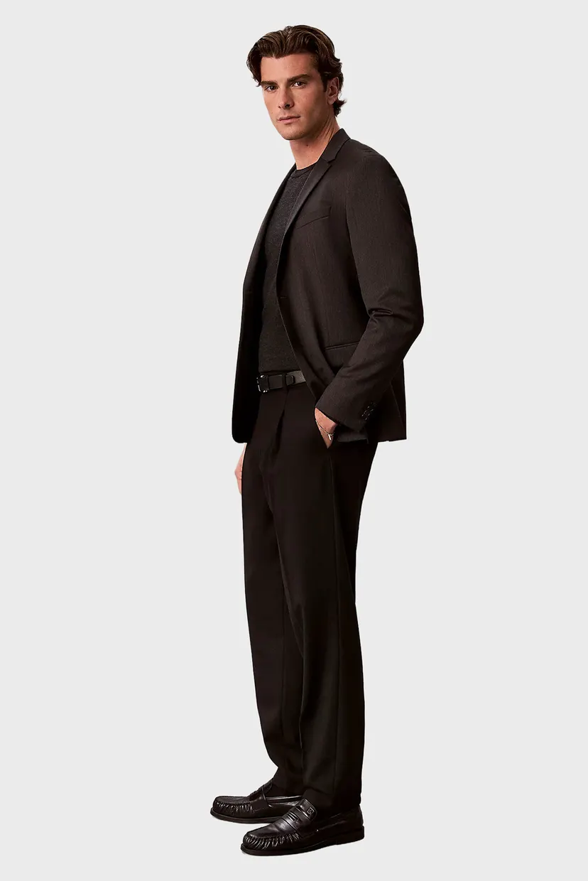 Ishton/TAPERED PLEATED WOOL BLEND PANT 3