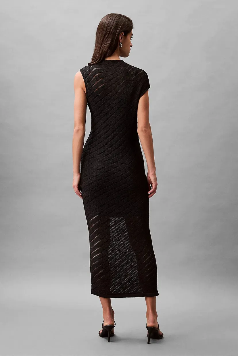 Koʻylak Textured Viscose Dress 4